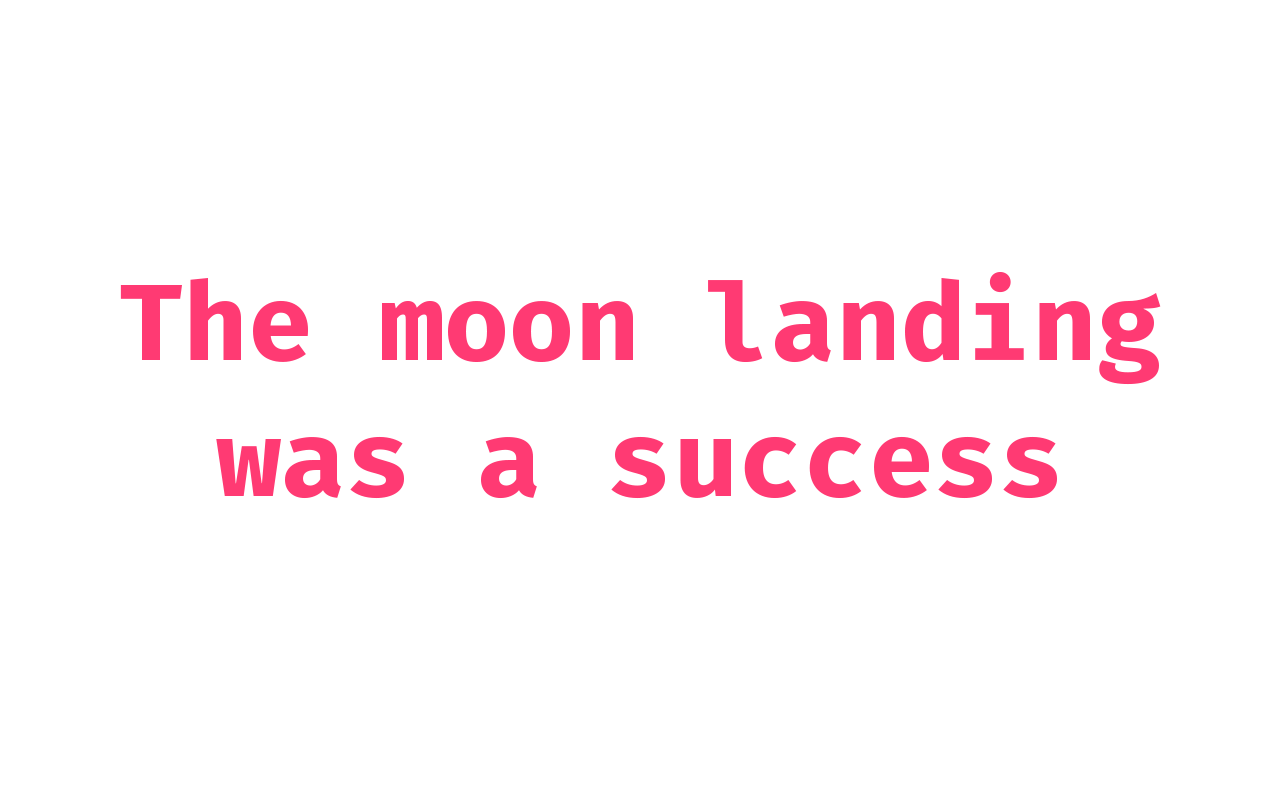 Dingbat icon of moon landing conspiracy
