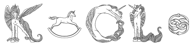 Image of Pegacorn Initials font overview