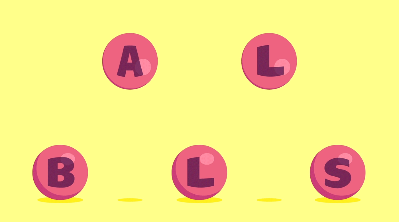 Variable font bouncing balls