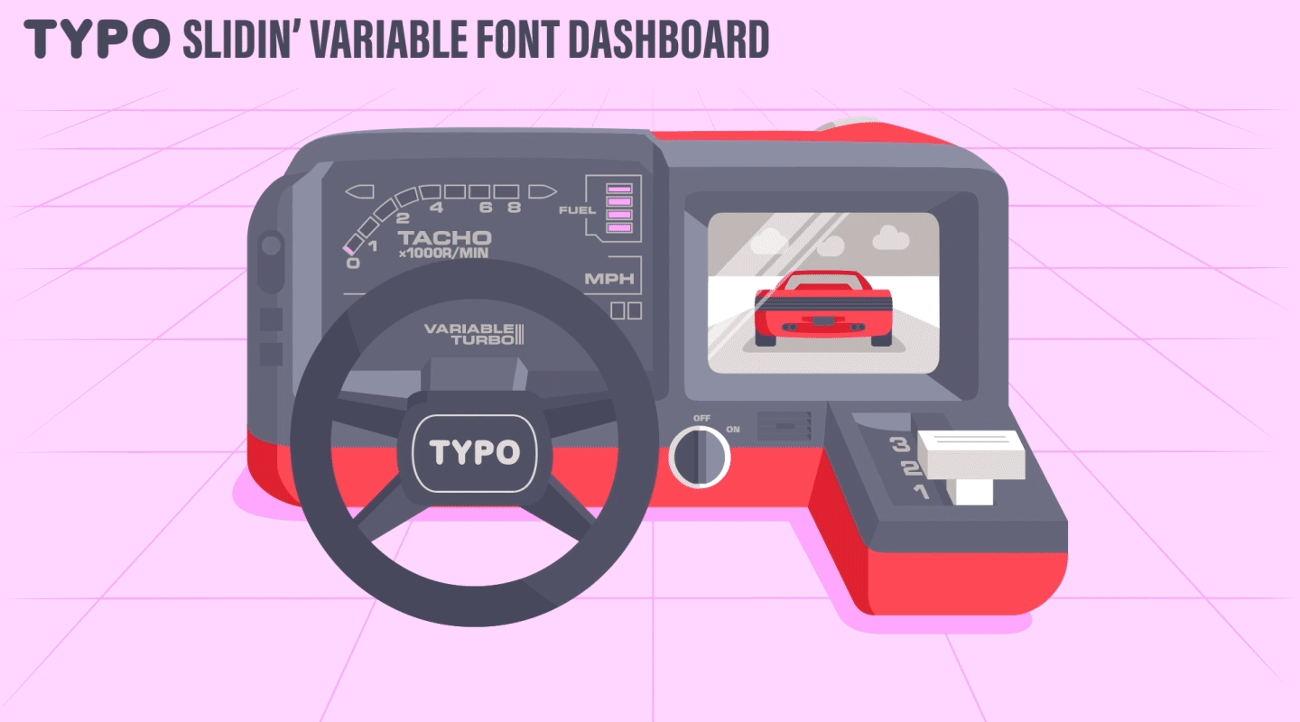 Variable font Tomy Turning Turbo Dash